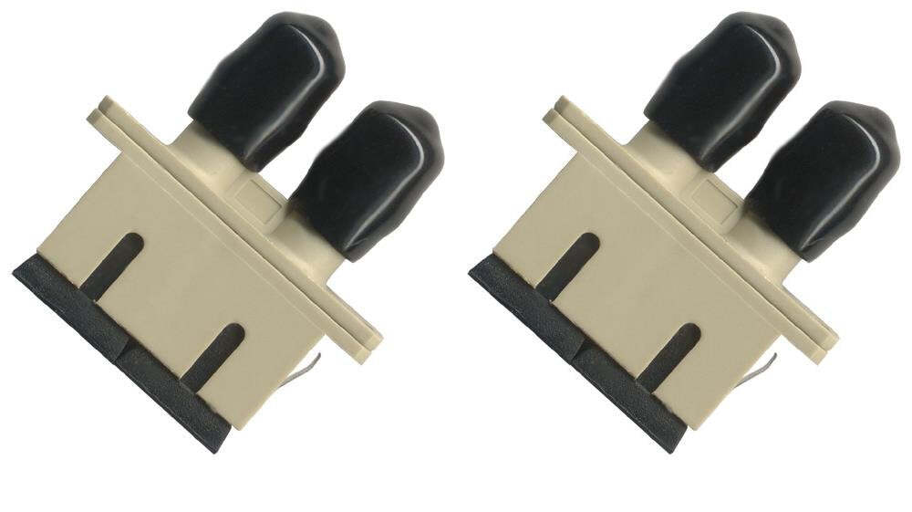 2 Pack Fiber Optic Adapter Coupler SC ST Multimode Duplex Connector Network