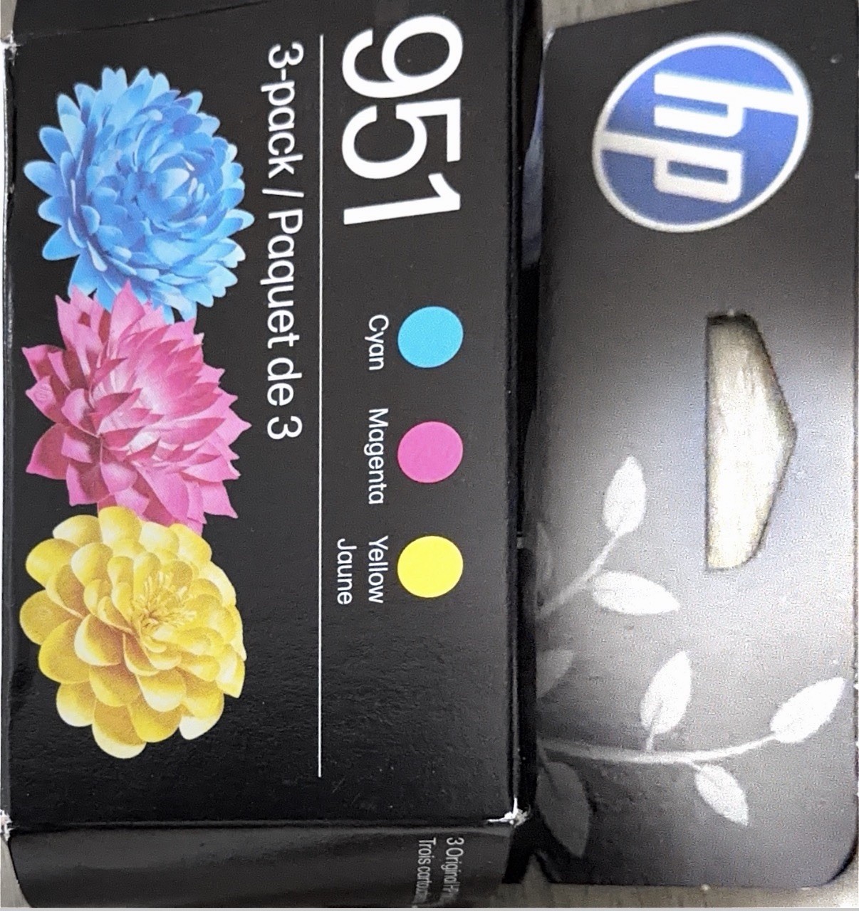 HP 951 Cyan Magenta Yellow 3-Pack Original Ink CR314FN New Sealed Exp 05/ 2028