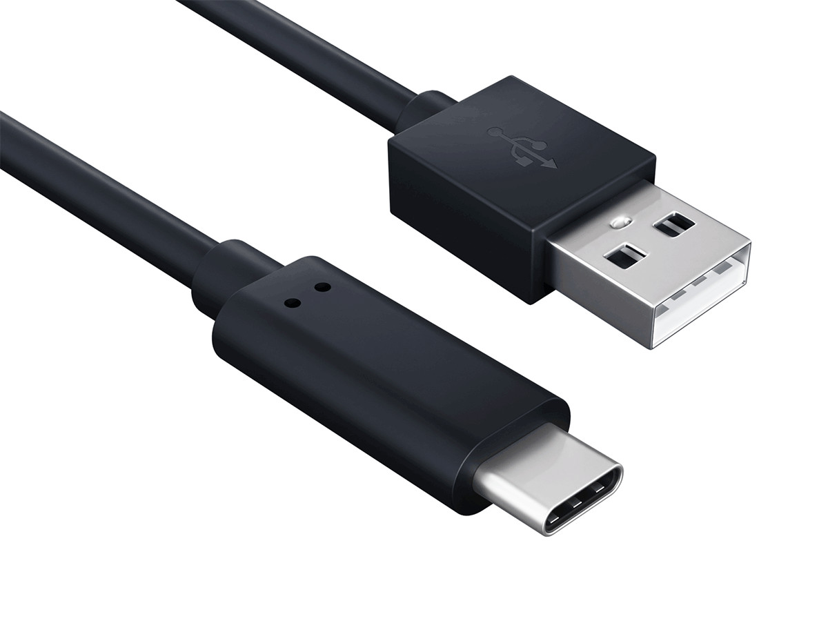 1.5m USB 2.0 Type-A to Type-C Male Cable 480 Mbps 5V/3A, Black
