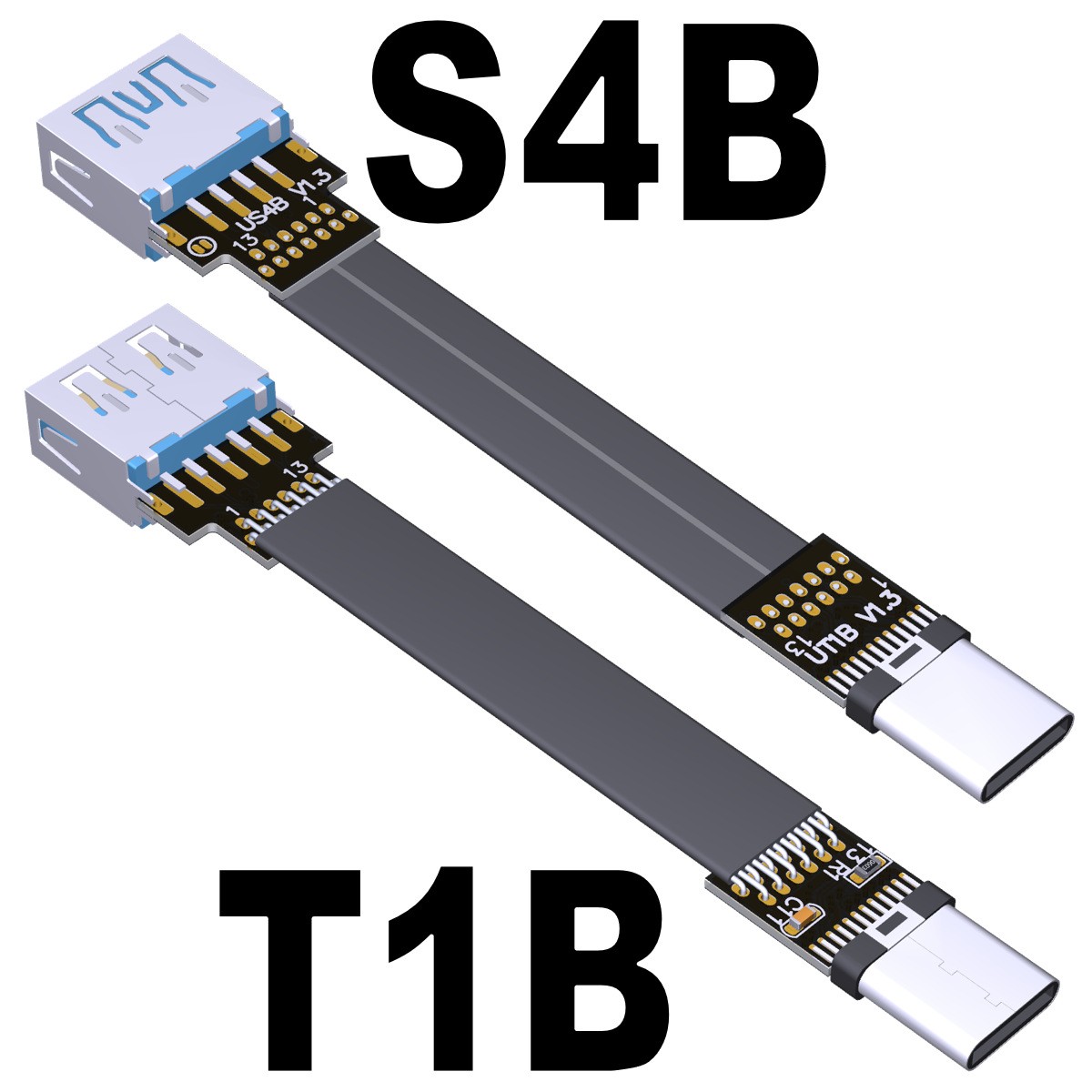 ADT-Link Usb3.1 Extension Cable A Female to C Male Type-c Curved Chassis Cable