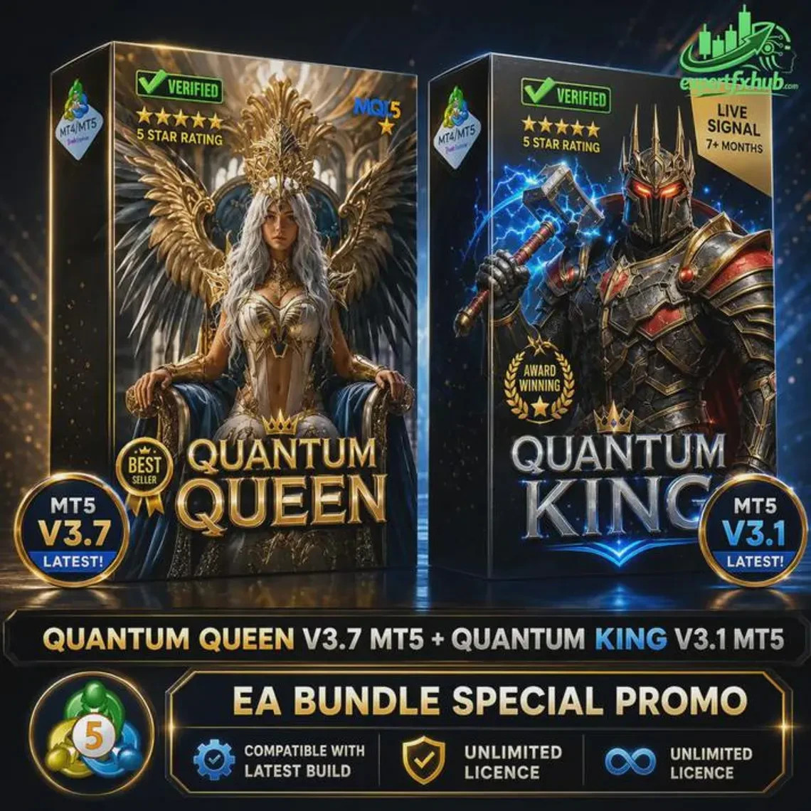 Quantum King & Queen EA Bundle | MT4/MT5 Expert Advisors
