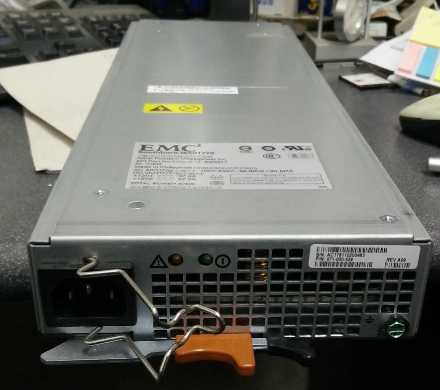 EMC 071-000-529 875W SG7011 AC Power Supply for VNX5500 VNX5300 VNX5100 