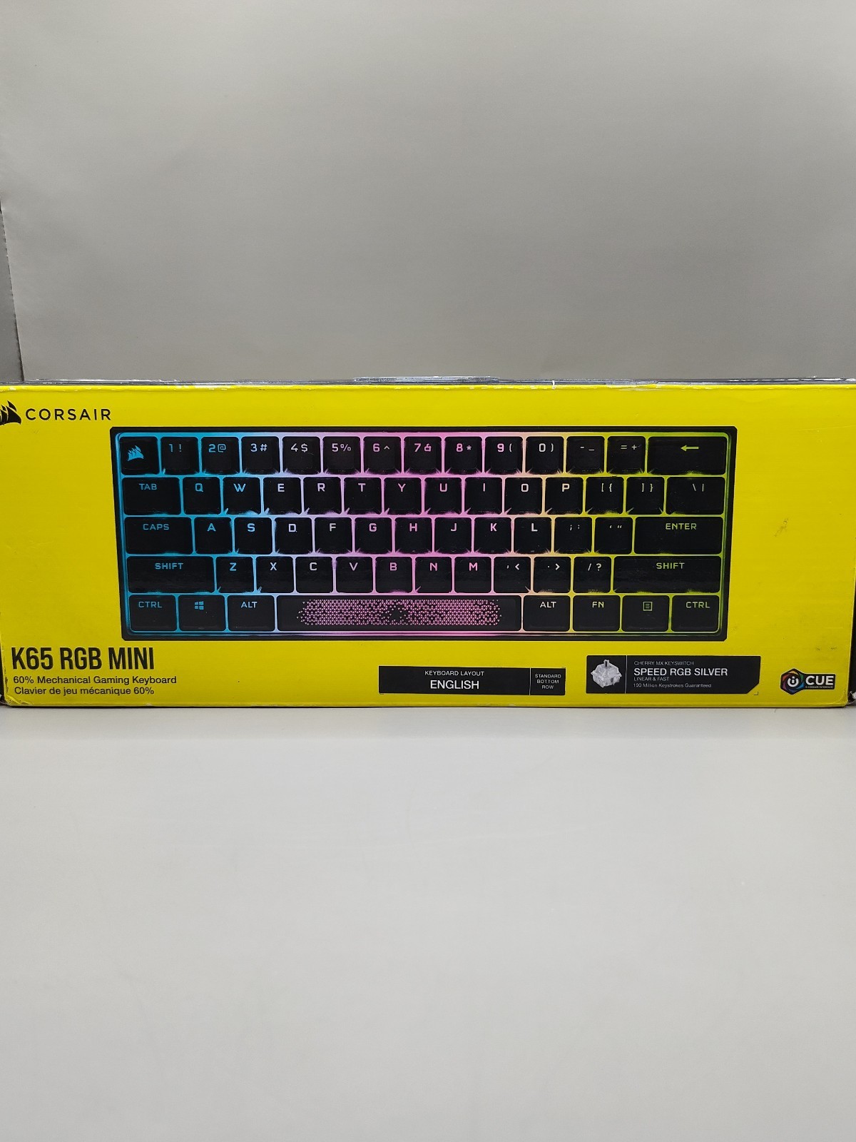 K160 CORSAIR K65 rgb mini 60% Mechanical Keyboard- Open Box New English Key