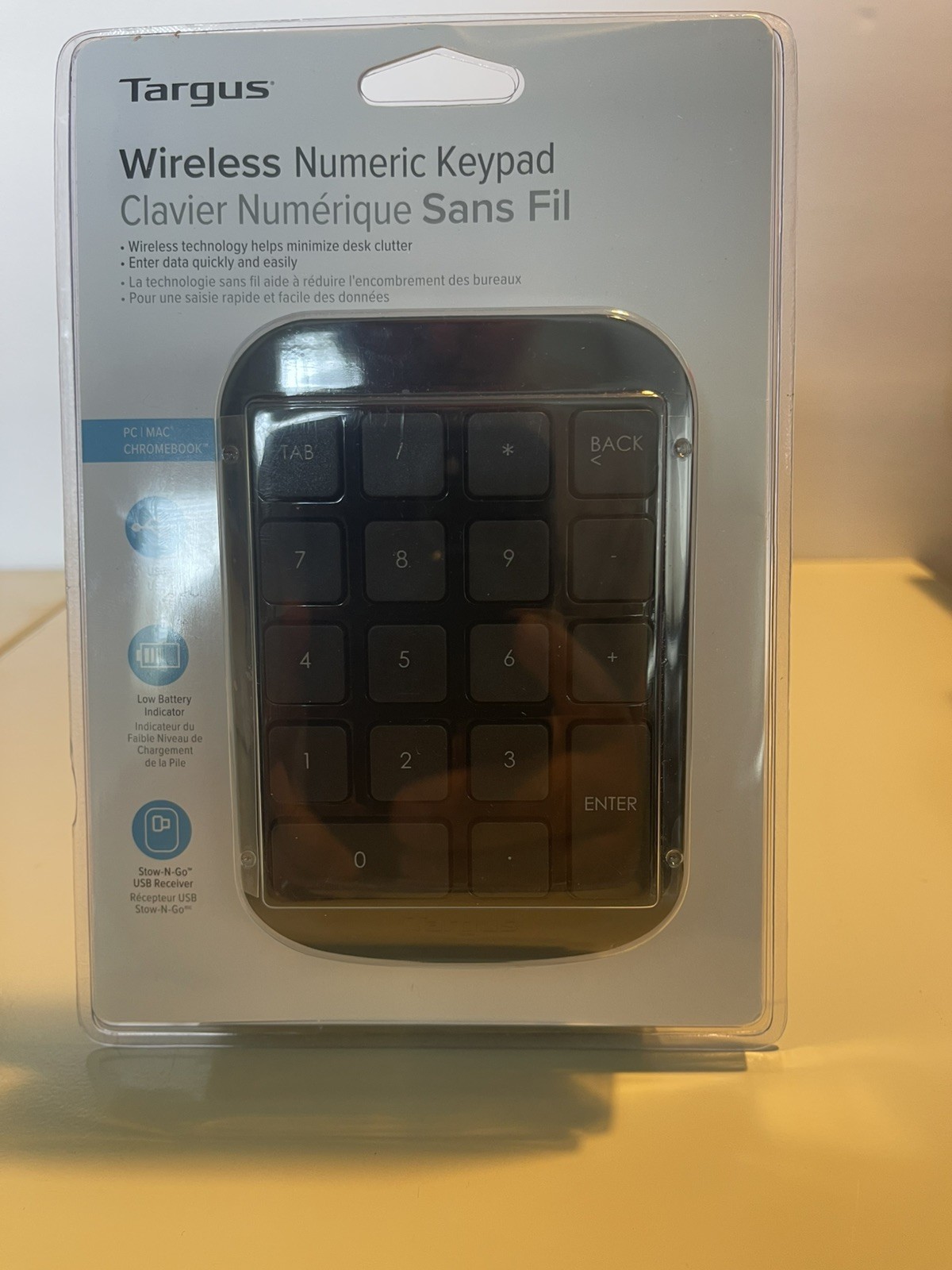 Targus Wireless Numeric Keypad USB Receiver PC Mac Chromebook New Sealed