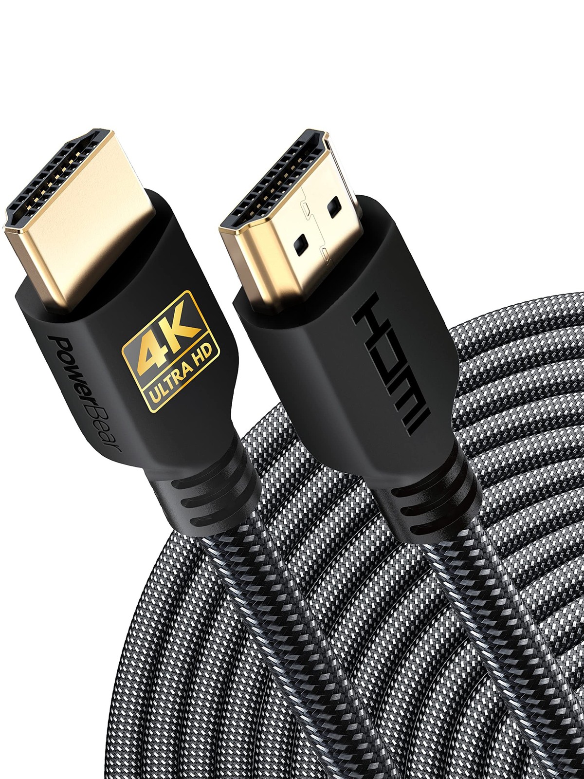 PowerBear 4K HDMI Cable 40 ft, Long Hdmi Cable High Speed Nylon Gold Plated 1