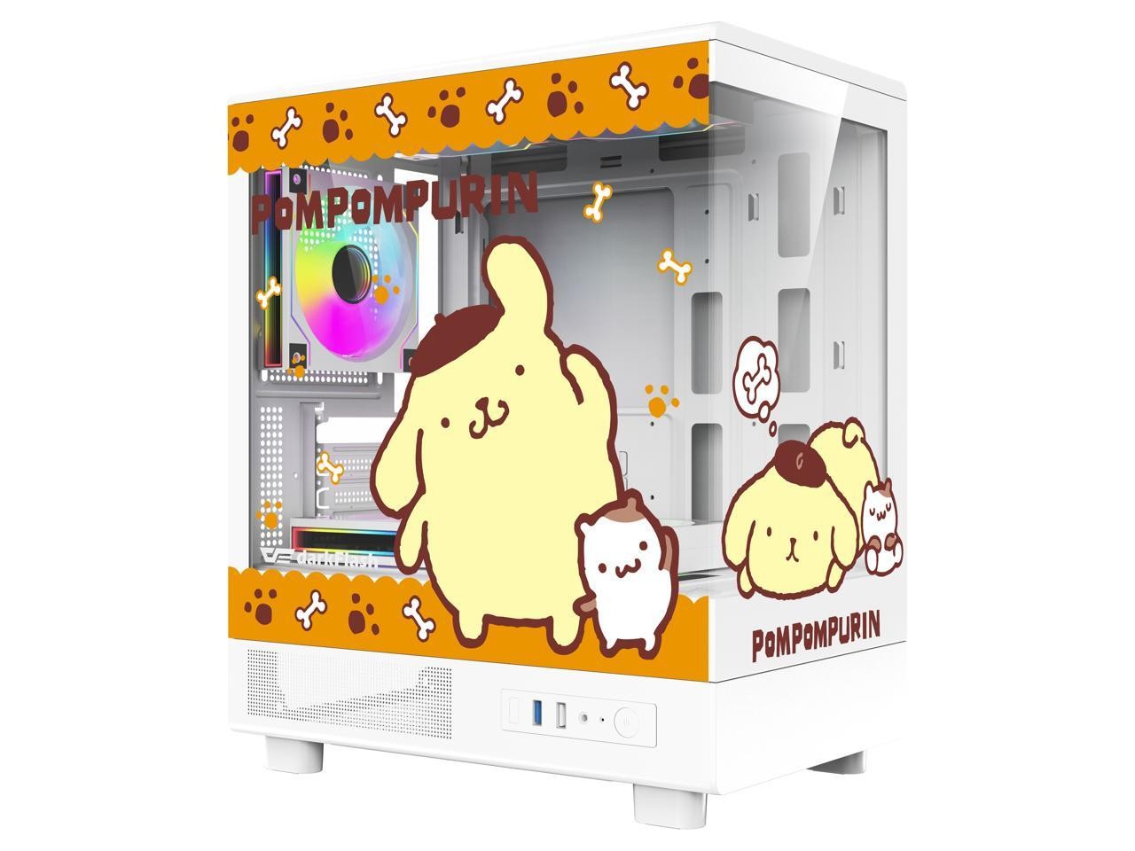 darkFlash DF-DB330M-WH-BDG DB330M MOTI Mini M-ATX Case Pom Pom Purin