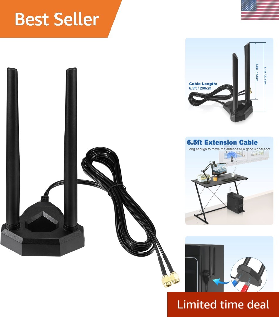 High Gain 8dbi Dual Band WiFi Antenna - Ultimate Bluetooth & WiFi Performance