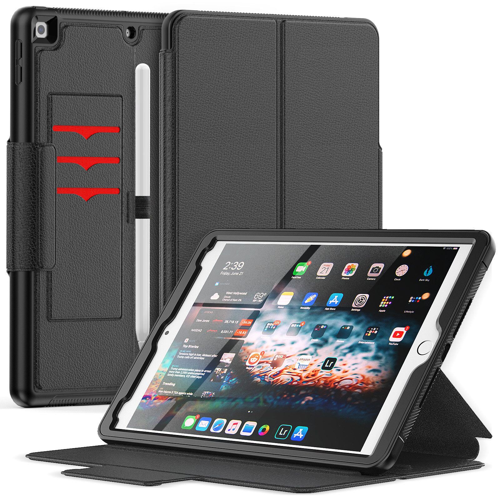 Leather Flip Shockproof Case For iPad 9th 8th 7th 6/ 5th Generation Air Pro 9.7"