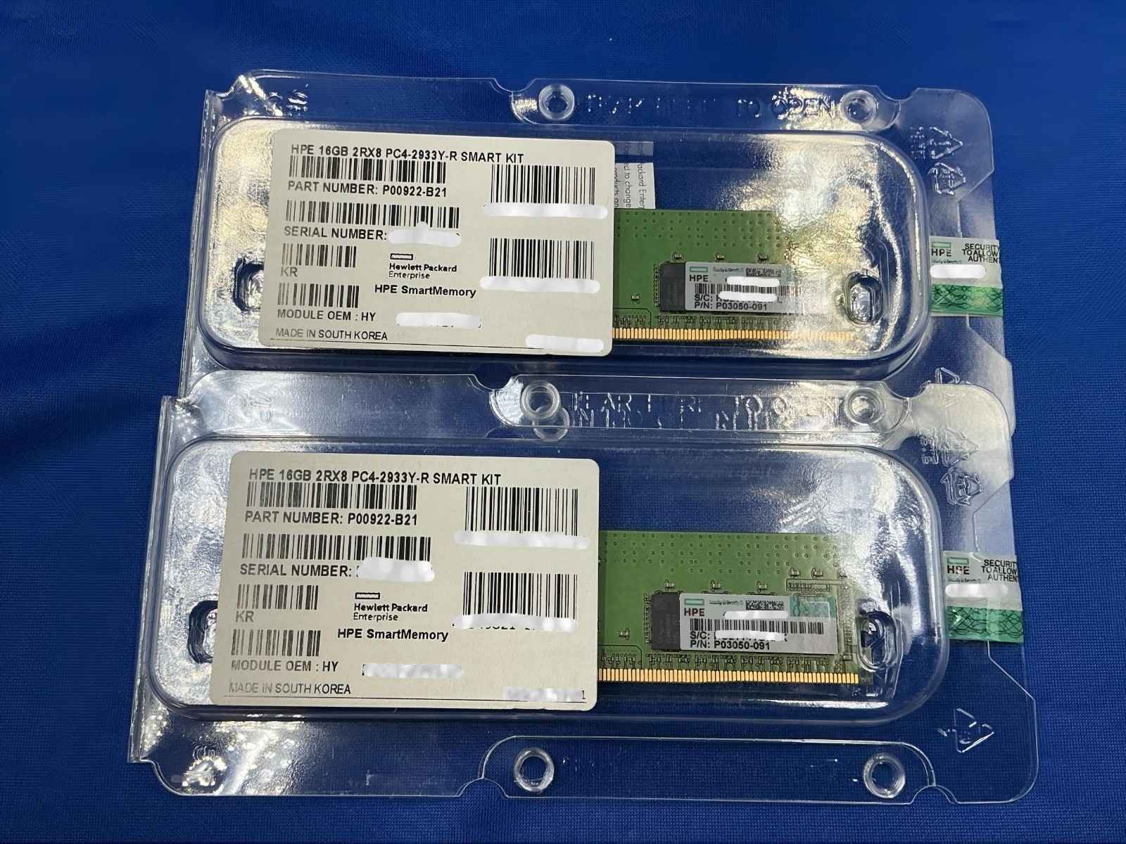 F/S P03050-091 HPE 16GB 2Rx8 PC4-2933Y Smart Memory P00922-B21 P06188-001