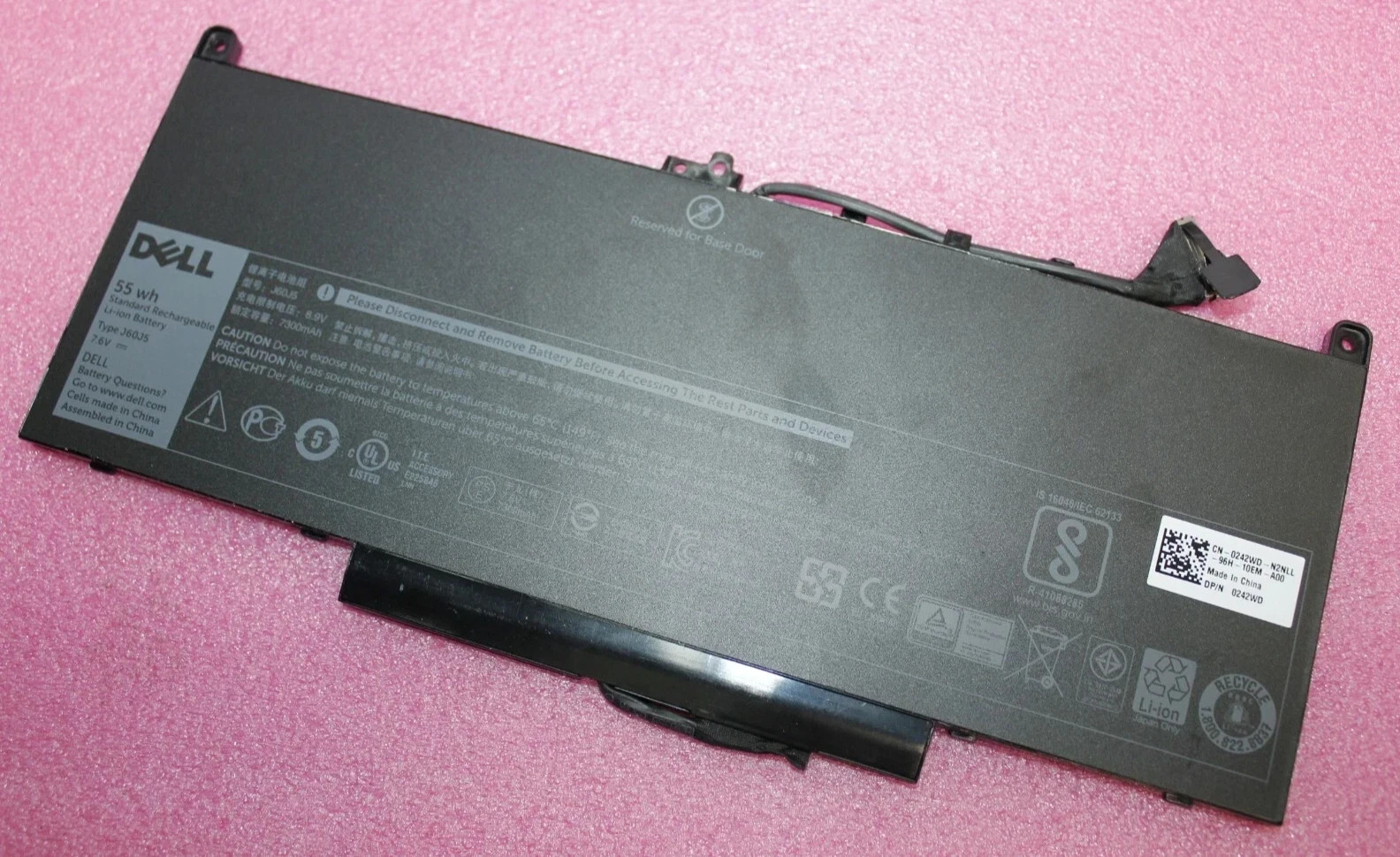 Genuine 55WH J60J5 Battery Replacement For Dell Latitude E7270 E7470 E7260 OEM
