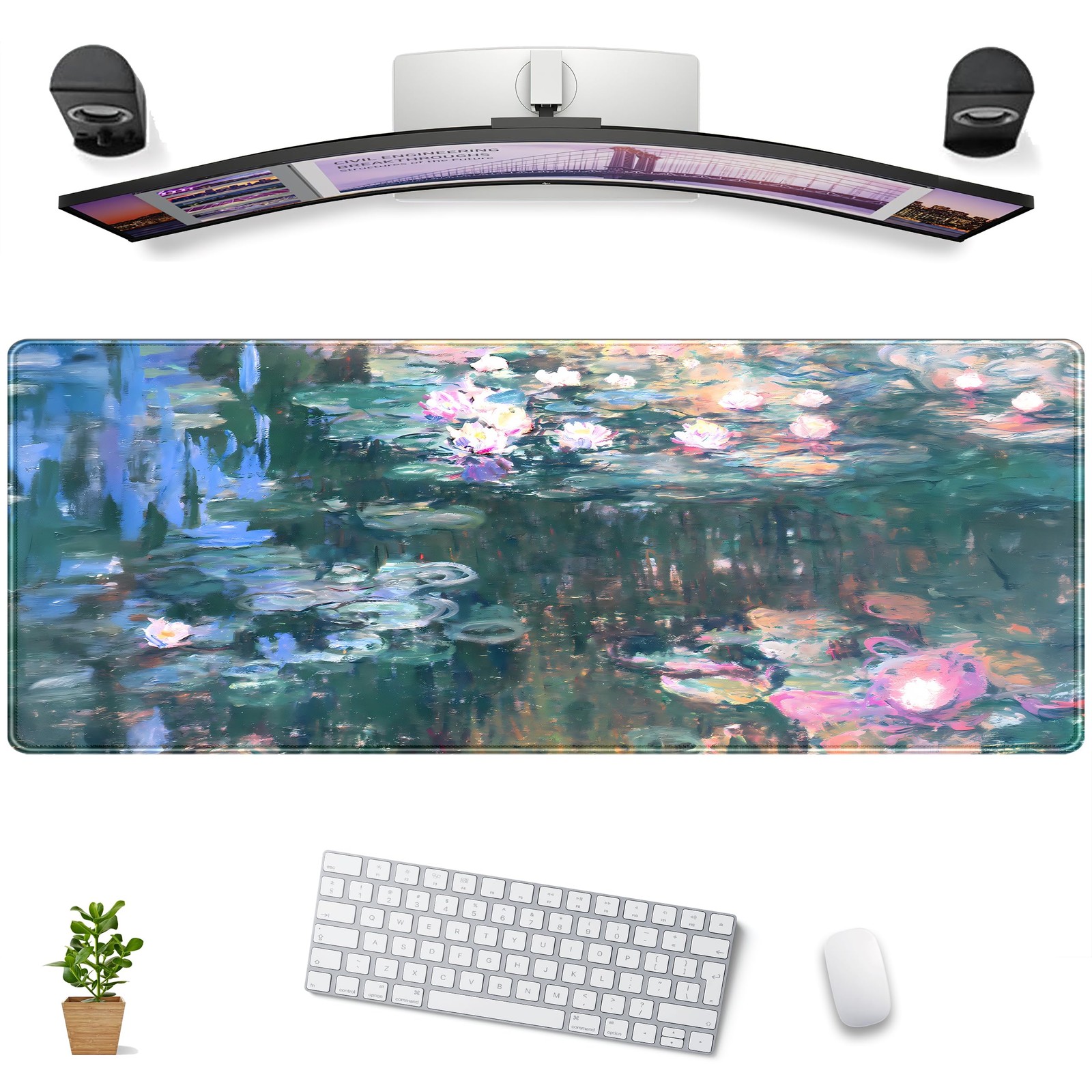 Cute Laptop Mouse Pad Large Desk Mat PC Gaming Desk Pad, Aesthetic Computer K...