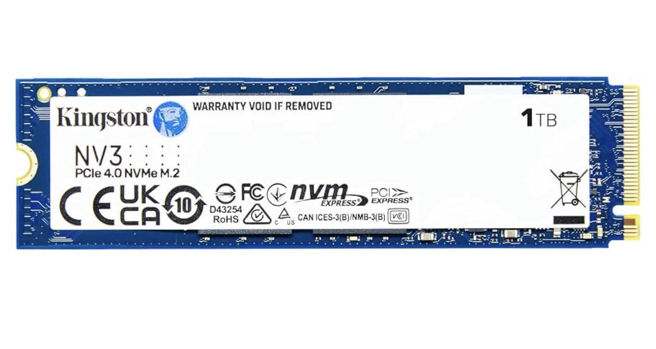 NEW Kingston NV3 1TB NVMe SSD PCIe 4.0 Gen 4x4 6000 MB/s (SNV3S/1000G)