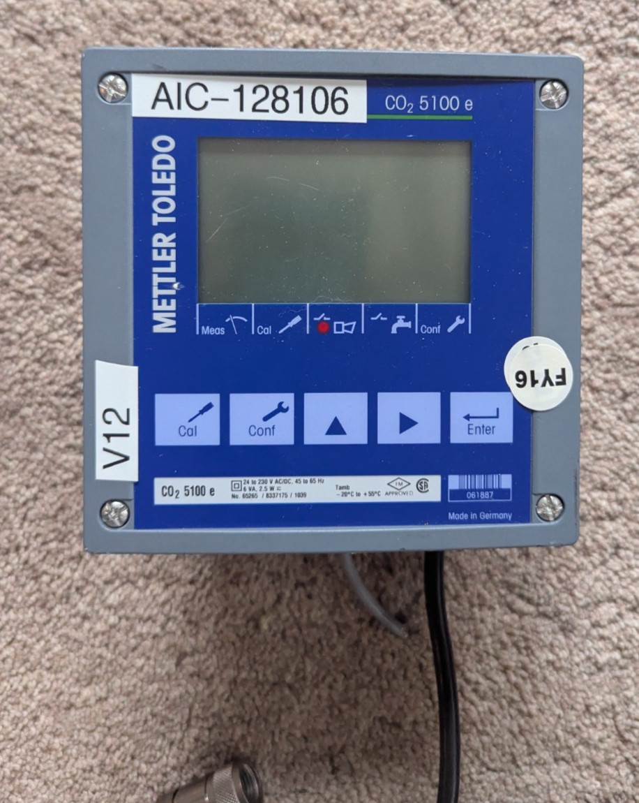 METTLER TOLEDO CO2 5100E DISSOLVED CARBON DIOXIDE TRANSMITTER 24-230V 061887 