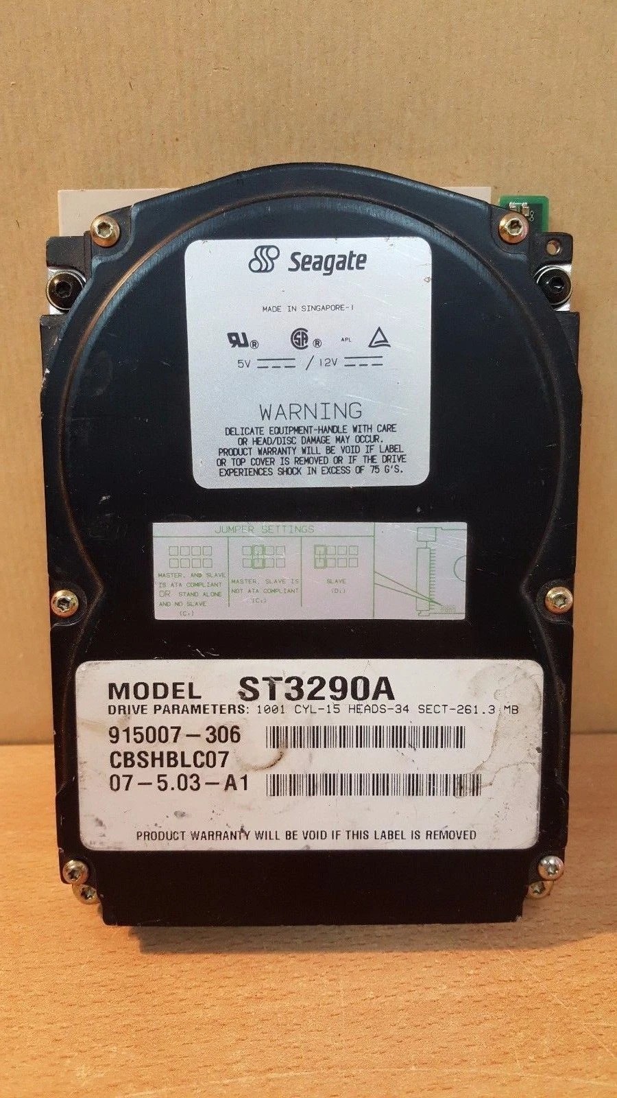 SEAGATE Medalist ST3491A 428.1MB HDD, 9A6007-008, CBDAFAKB09, 03-2.02-A1 HDD