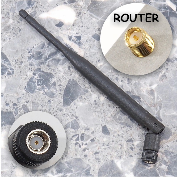 3X NEW 7-3/4" Round Black WiFi Antenna *RP-SMA Male* CISCO/Aruba/HP/Agilent