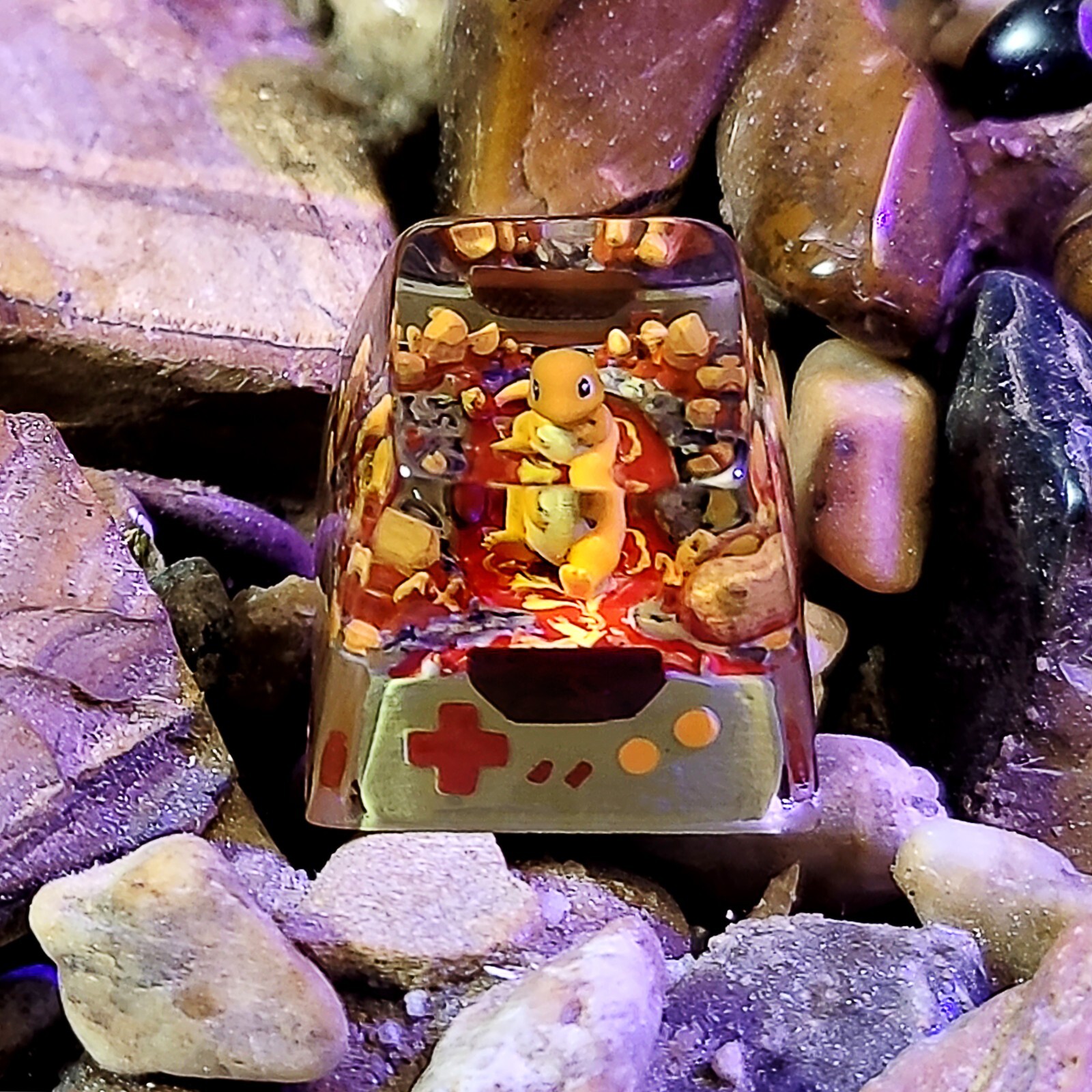 Chamander keycap, Custom pokemon resin keycap, Handmade Pokemon artisan key