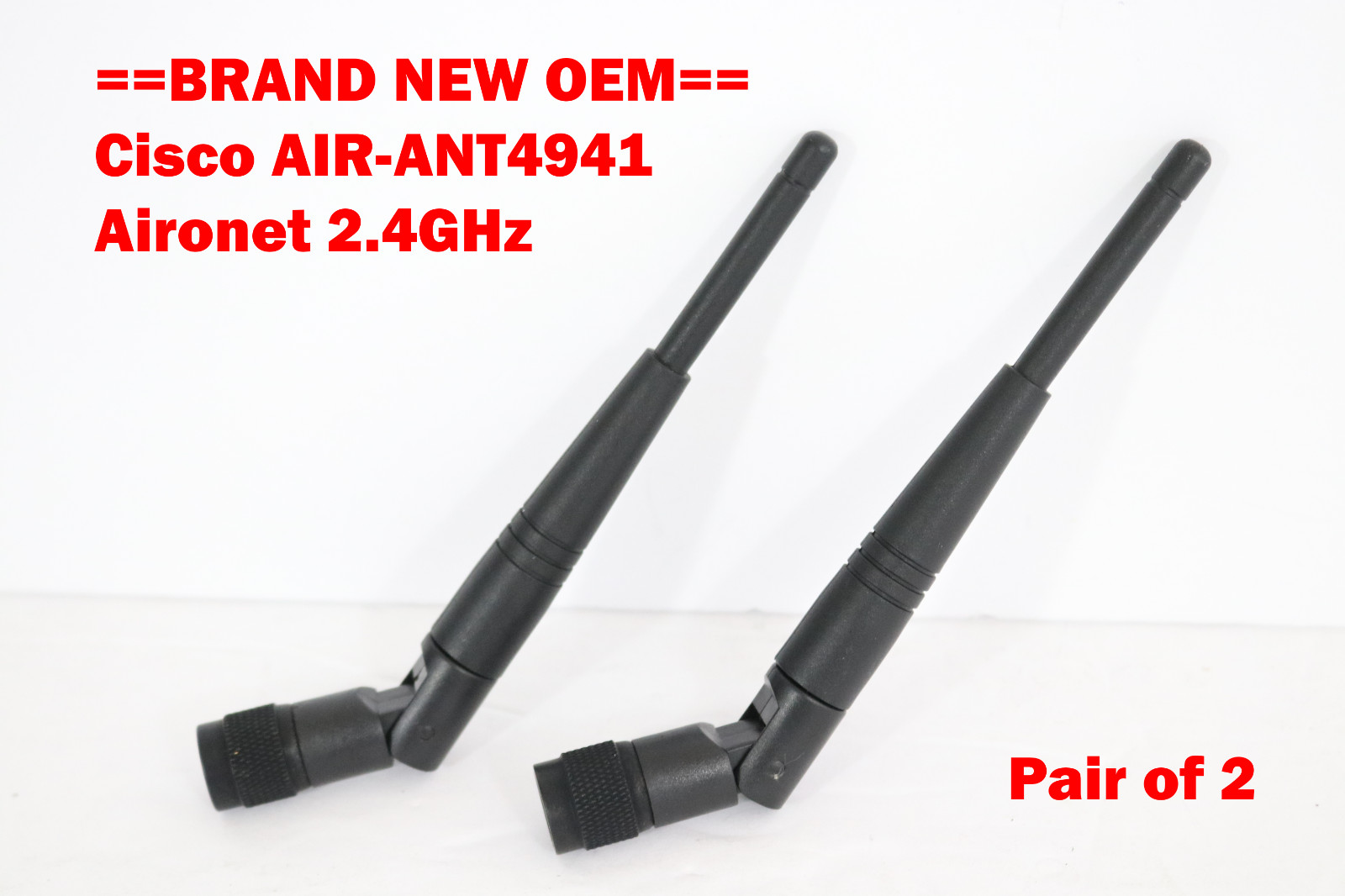 *NEW* Cisco AIR-ANT4941 Aironet 2.4GHz Dipole Antenna Folding Antenna Pair OEM