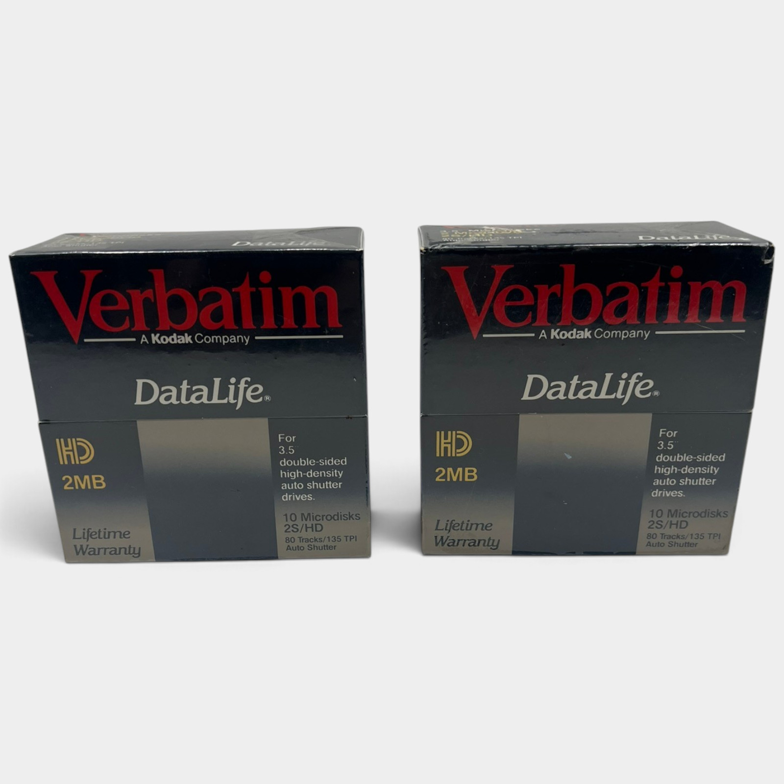 NEW (2) Verbatim DataLife MF 2HD 10 Pieces 3.5" Microdisks Disquettes 20 disks