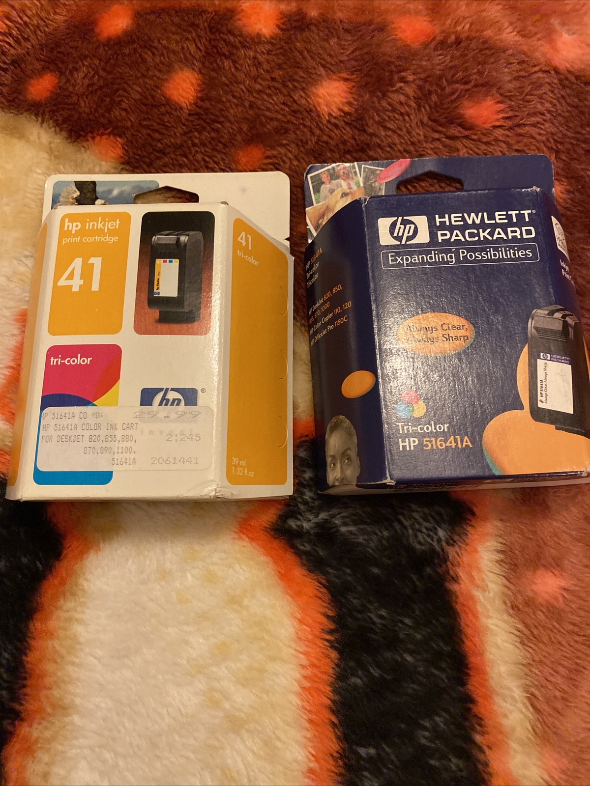 2 x Genuine HP 41 Ink Cartridge Tri-Color - 51641A For 820 850 855 870 Expired 