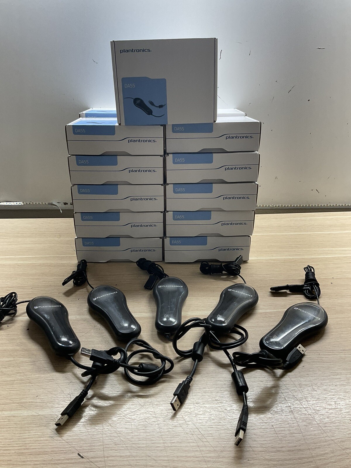 Plantronics DA55 Computer USB Headset Adapter/LOT OF 5 /JUA537