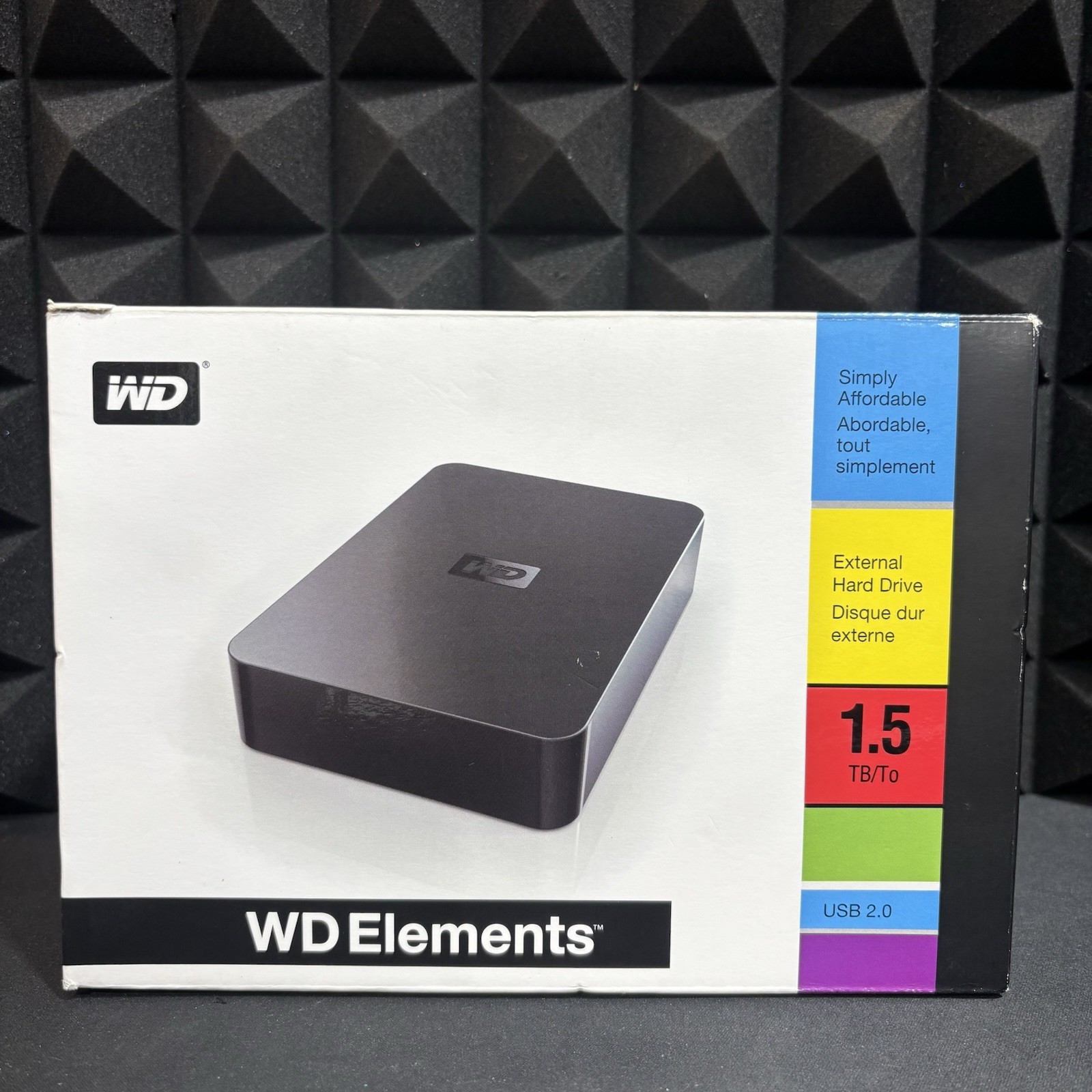 WD Elements 1.5TB External Hard Drive USB 2.0 Tested Working w/ Cables