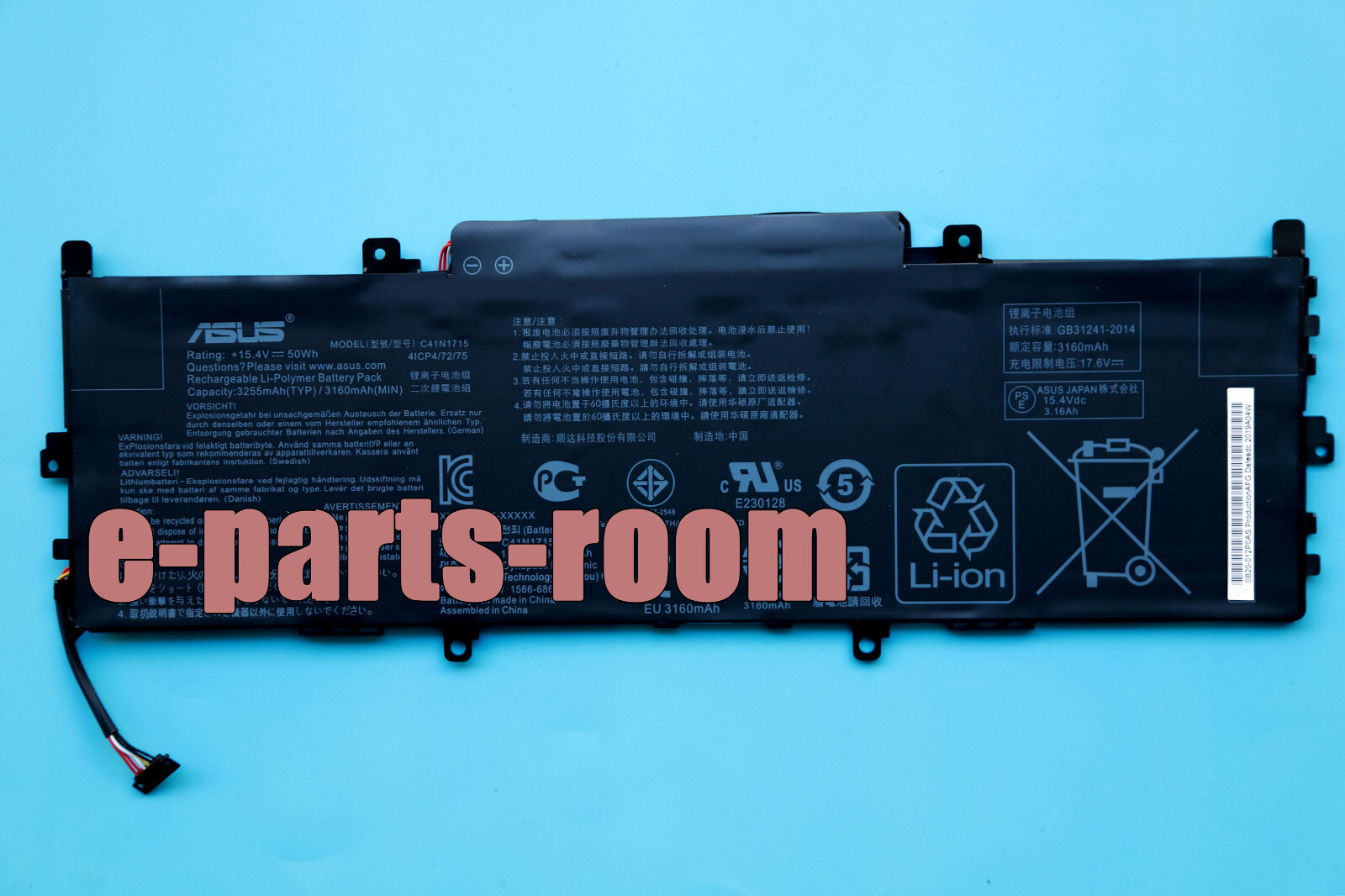 Genuine C41N1715 battery for ASUS UX331U UX331UN UX331UN-EG015T UX331UN-EG010T