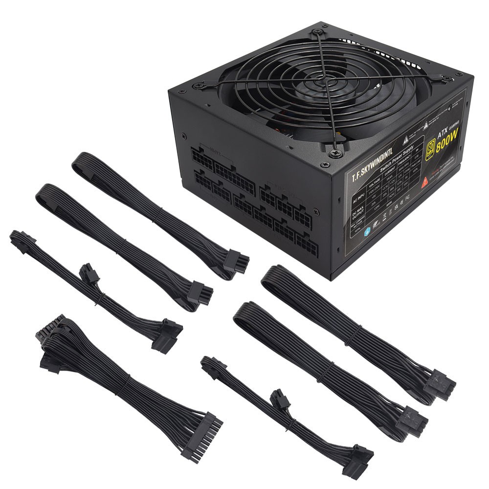 NEW 800W Power Supply 80+ Gold Full Modular, 92% Efficiency 110-230V Active PFC