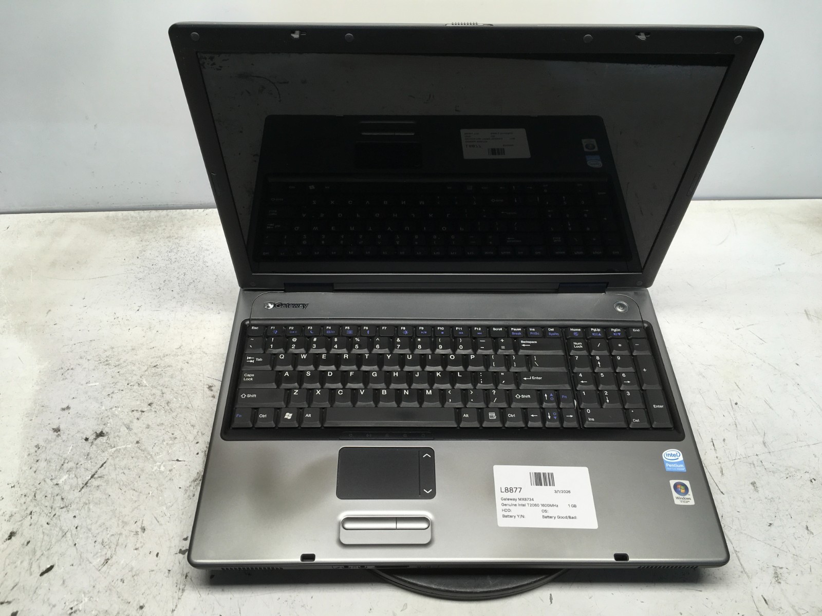 Gateway MX8734 Intel Pentium T2060 1600MHz 1 GB NO HDD