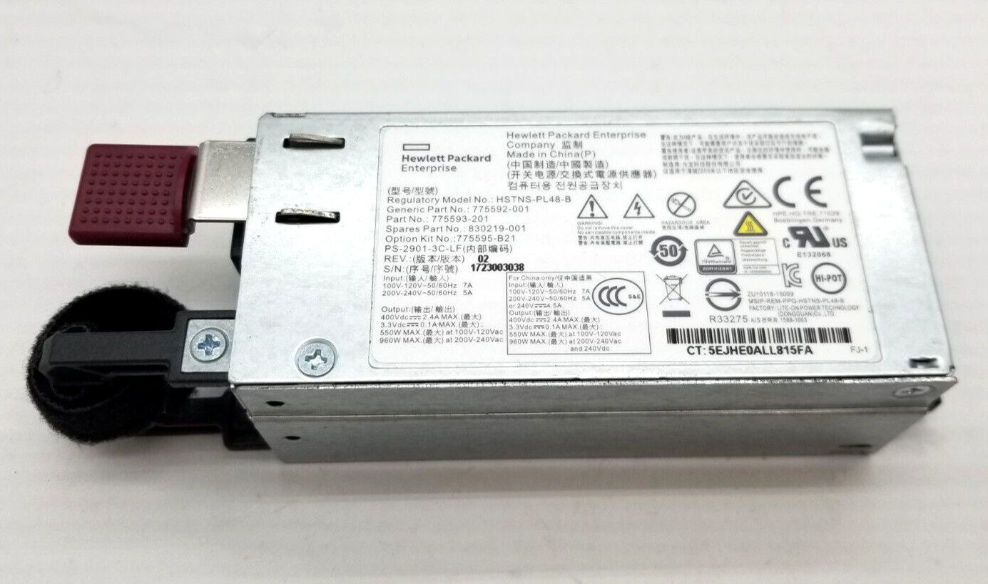 HP Enterprise 900w Hot-plug Power Supply HSTNS-PL48-B 775592-001 830219-001 