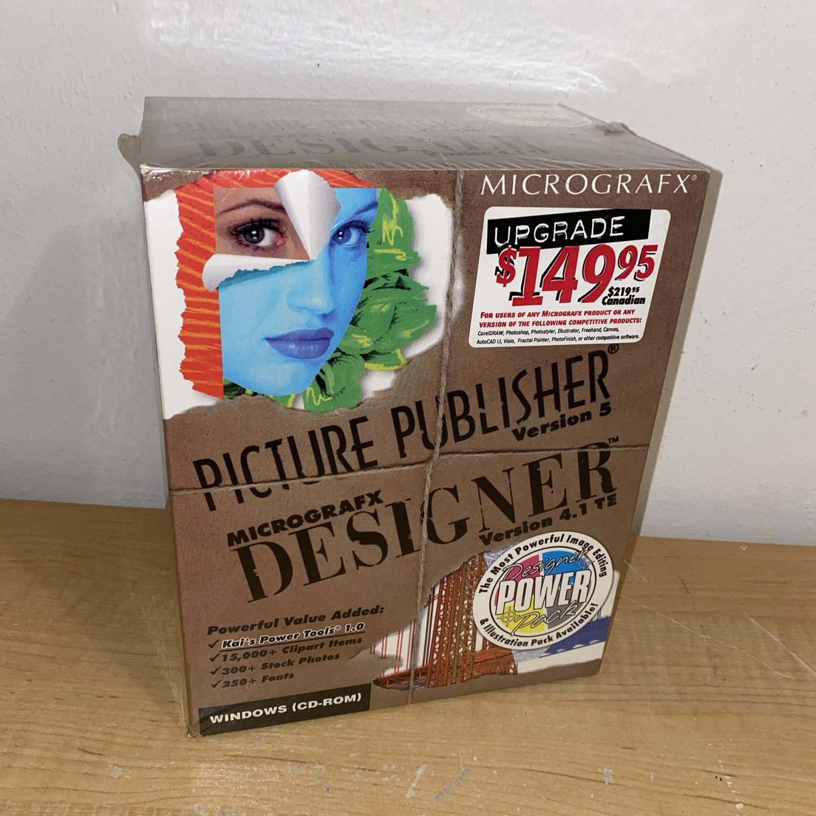 Vintage MICROGRAFX Power Pack - Picture Publisher 5 + Designer 4.1 TE NEW