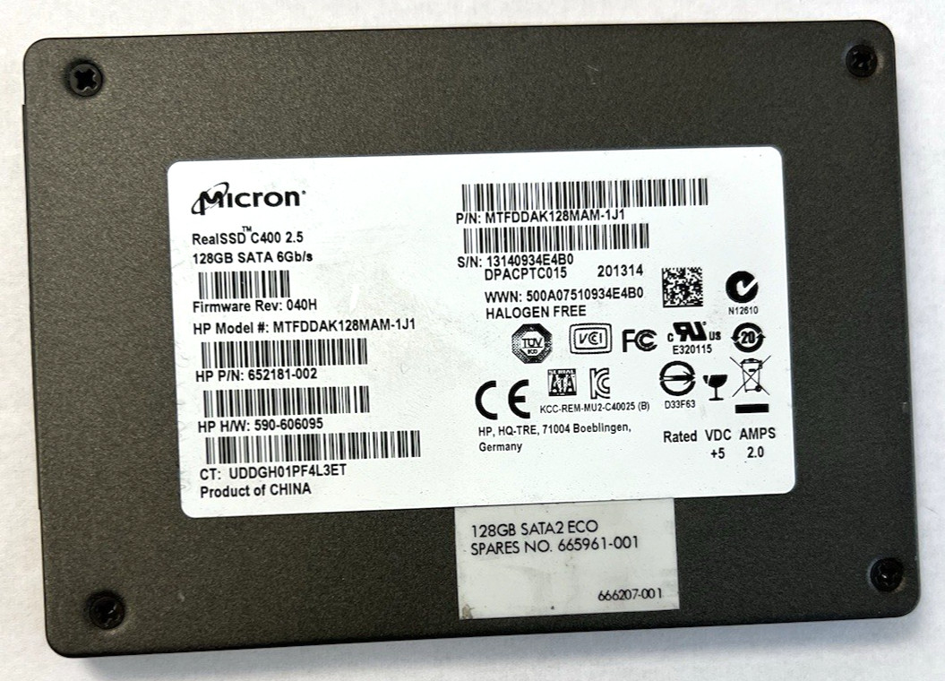 Micron RealSSD C400 2.5" 128GB SATA 6GB/s SSD MTFDDAK128MAM-1J1
