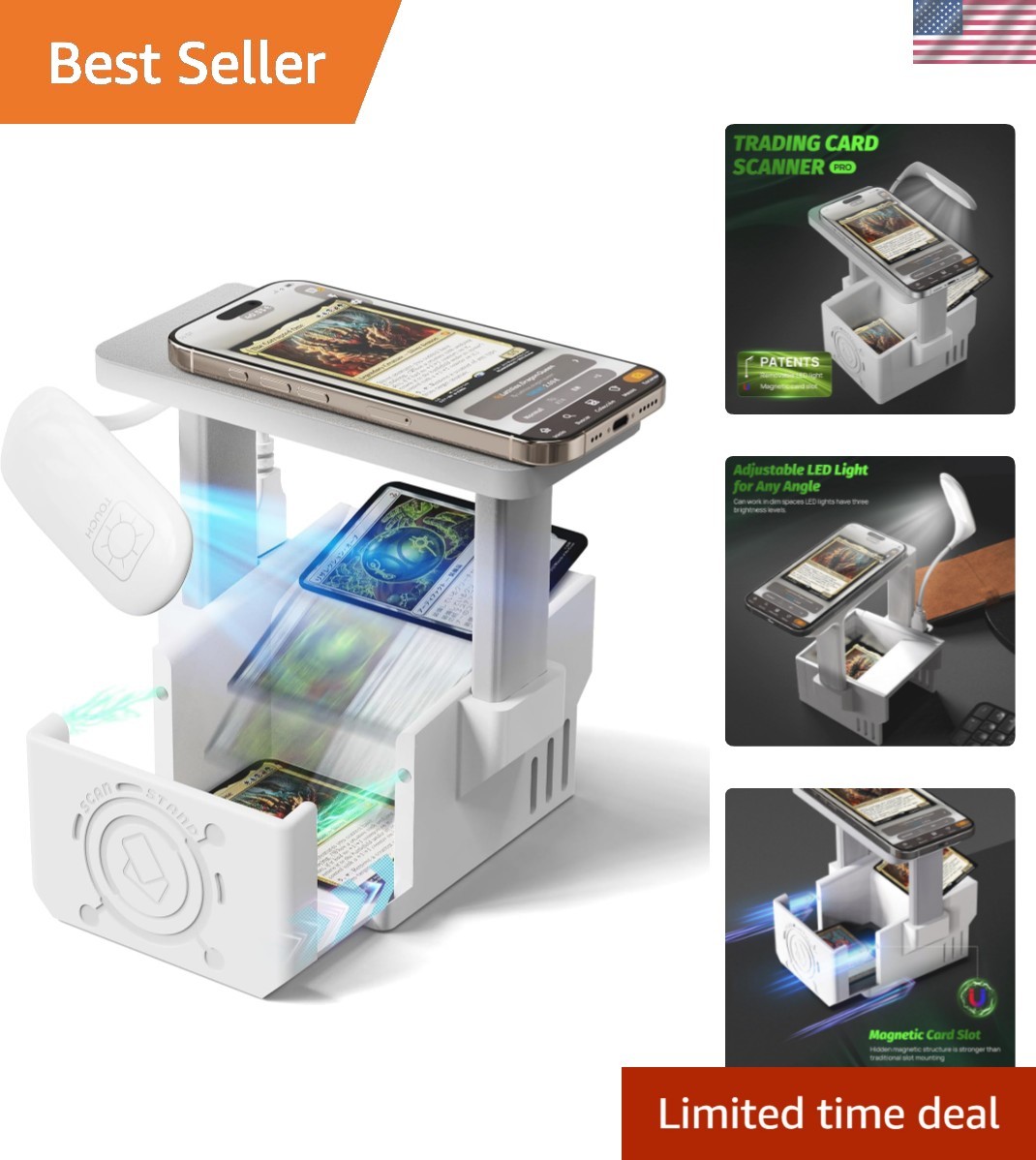 Lightweight Card Scanner Pro Stand for Accurate MTG & TCG Price Checks