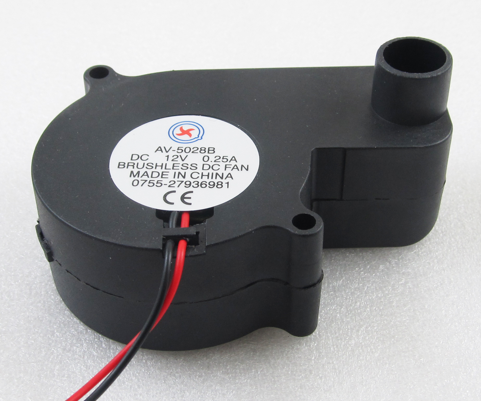 1pc Brushless DC Cooling Blower Fan 12V 0.25A 55x55x28mm 5028B 2pin Connector