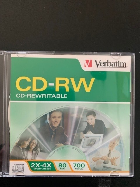 Verbatim CD-RW 700MB 2X-4X Rewritable Media Disc - 5 Pack Slim Case