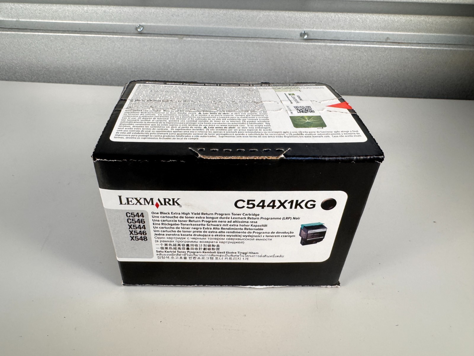 Lexmark C544X1KG Black Extra High Yield Toner Cartridge New