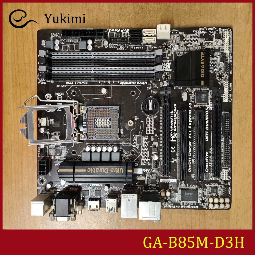 FOR GIGABYTE GA-B85M-D3H DDR34 32GB LGA1150 HDMI DVI-D D-Sub Ｍotherboard Test OK