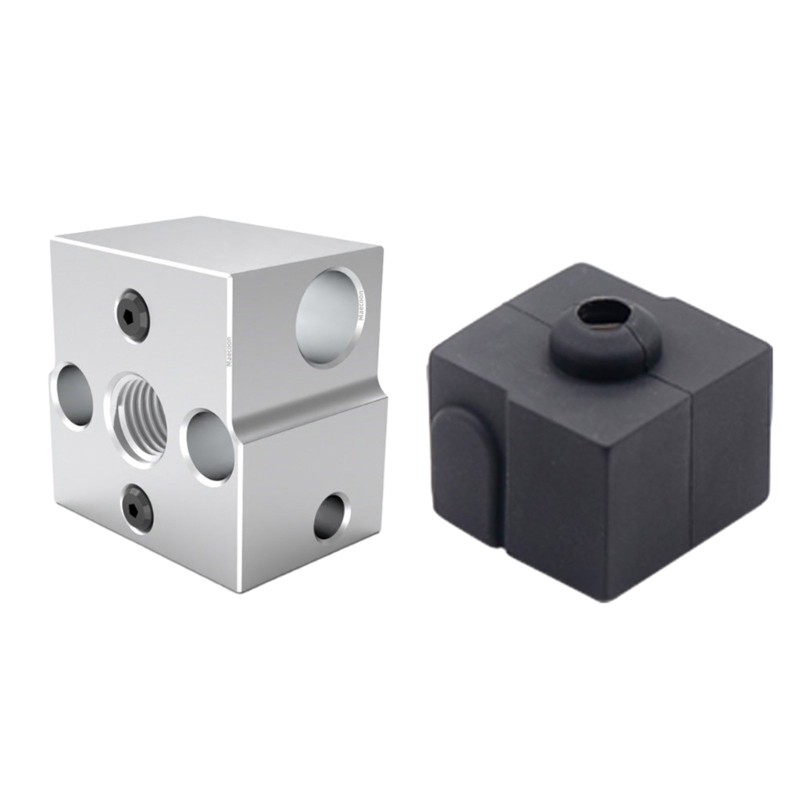 Heat Block with Protective Sleeve Heat Resistance Cover for 3D Printer