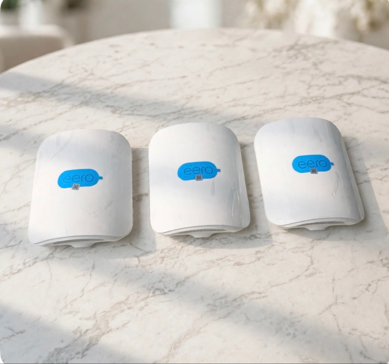 eero Pro 7 3-Pack Tri-Band Mesh WiFi 7 Router BE10800 Open Box Frontier White