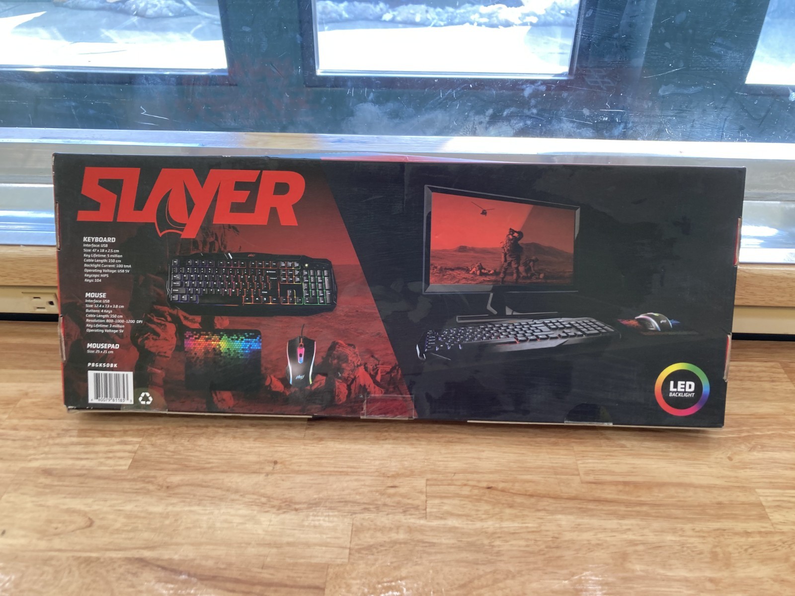 PBX Slayer 3-in-1 Gaming Kit Backlit Keyboard, LED Gaming Mouse, Spectrum Pad