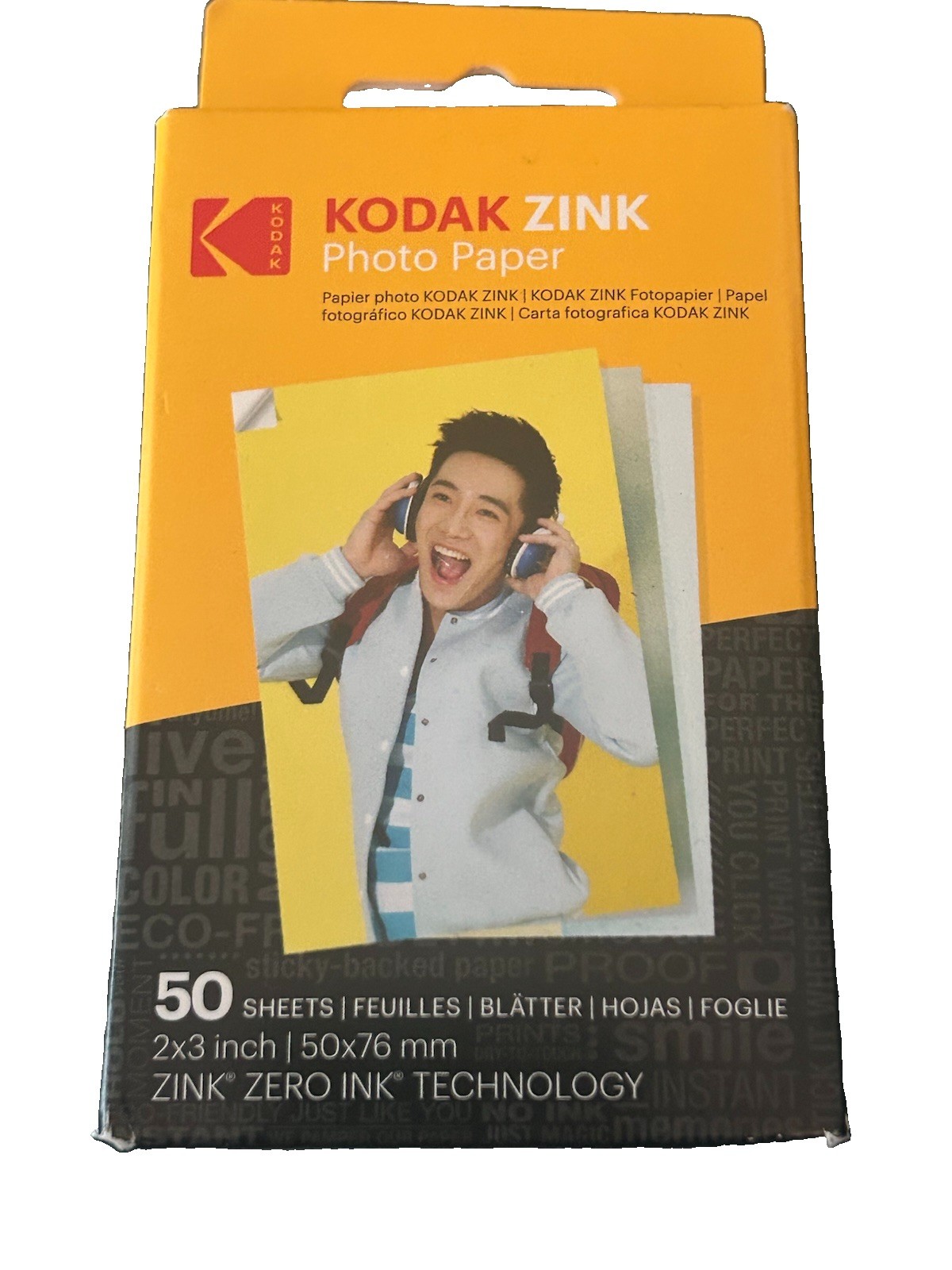 Kodak 2x3” Premium Zink Photo Paper - 50 Sheets Sticky-Backed Photo Paper