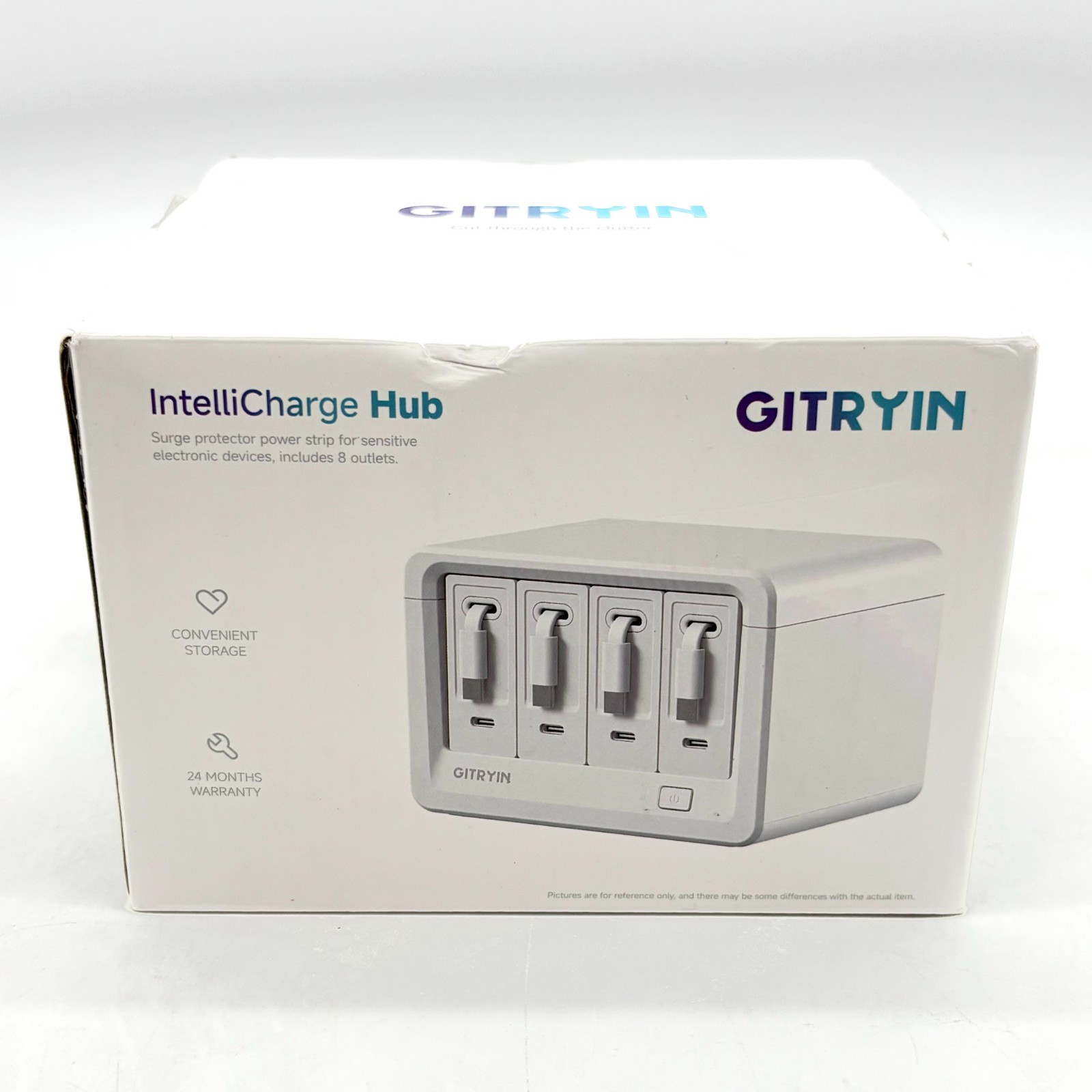 GITRYIN Intellicharge Hub/USB-C Retractable Charger - White (NESA1V000) 