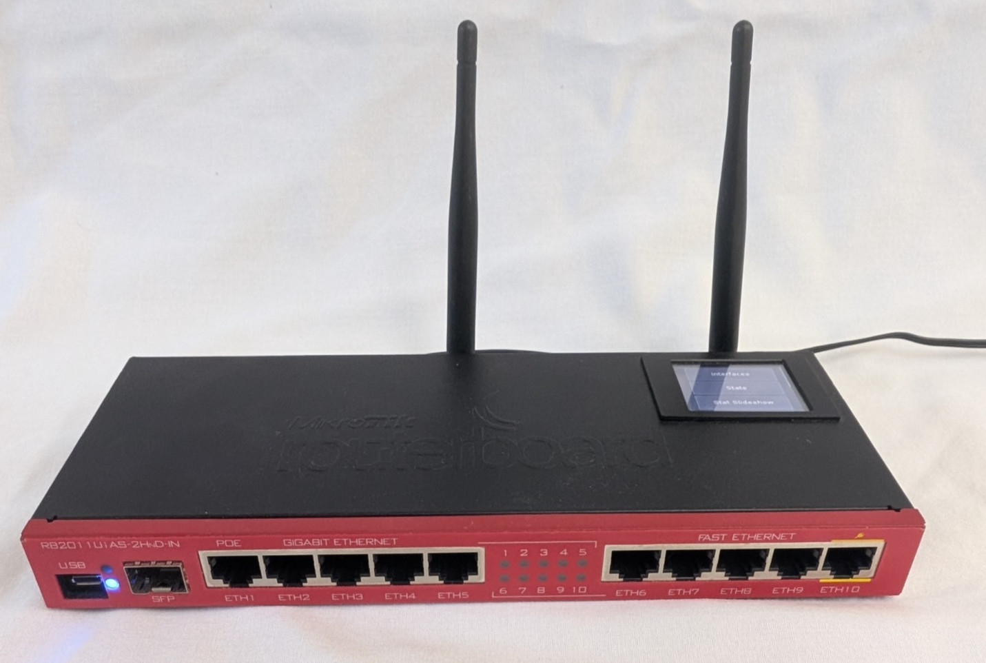 Mikrotik RB2011UiAS-2HnD-IN,2.4GHz AP, 5x Ethernet, 5x GB Ethernet, SFP, USB