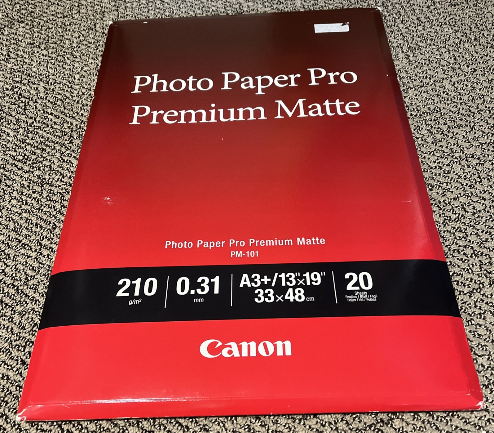 Canon Photo Paper - PRO PREMIUM MATTE 20 Sheets A3 210 g/m 13"x19" New/Open Box 