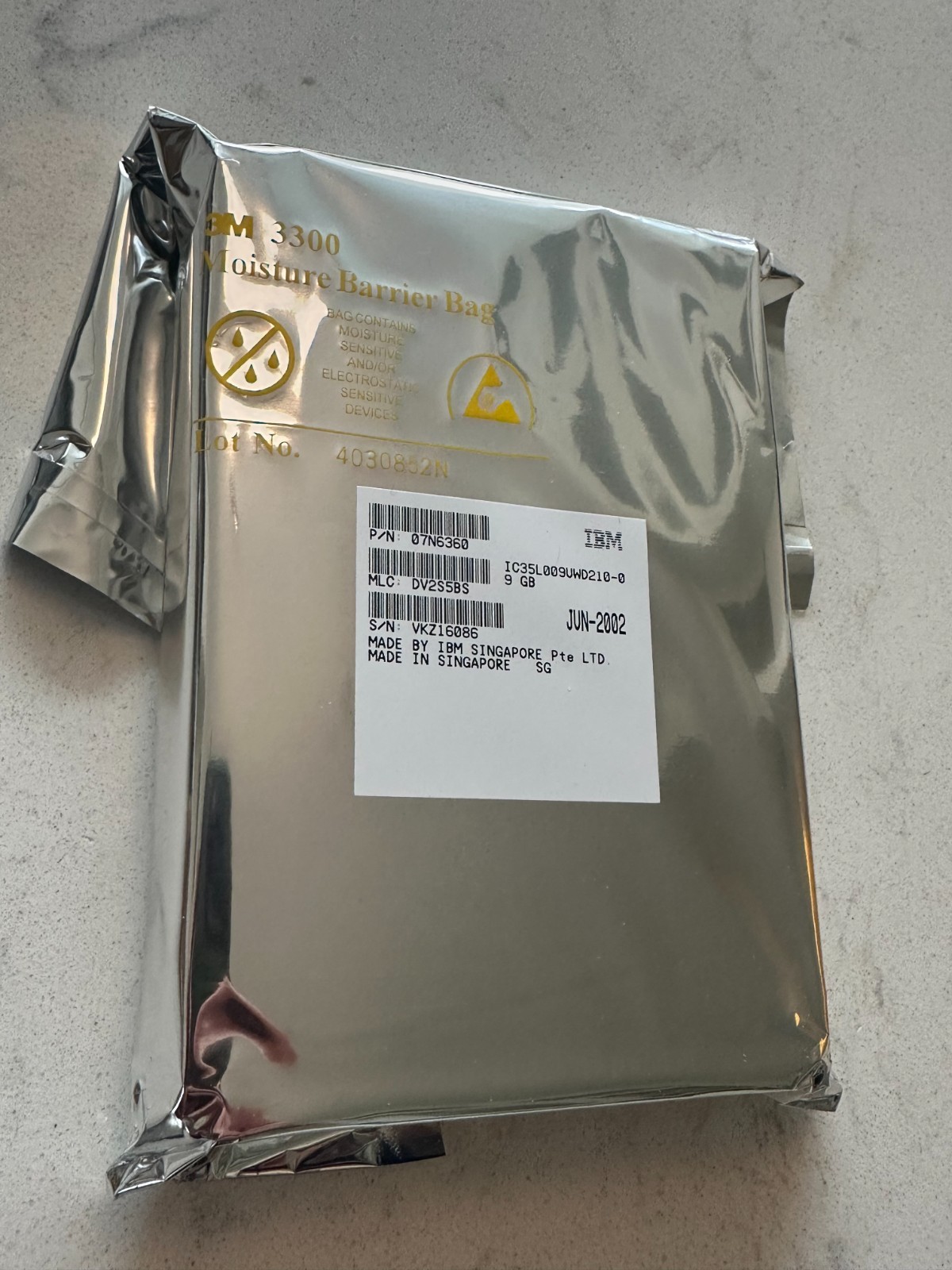 IBM Ultrastar 73LZX 9.1GB 10K Ultra160 SCSI 68-Pin HDD 07N6360 NOS Sealed