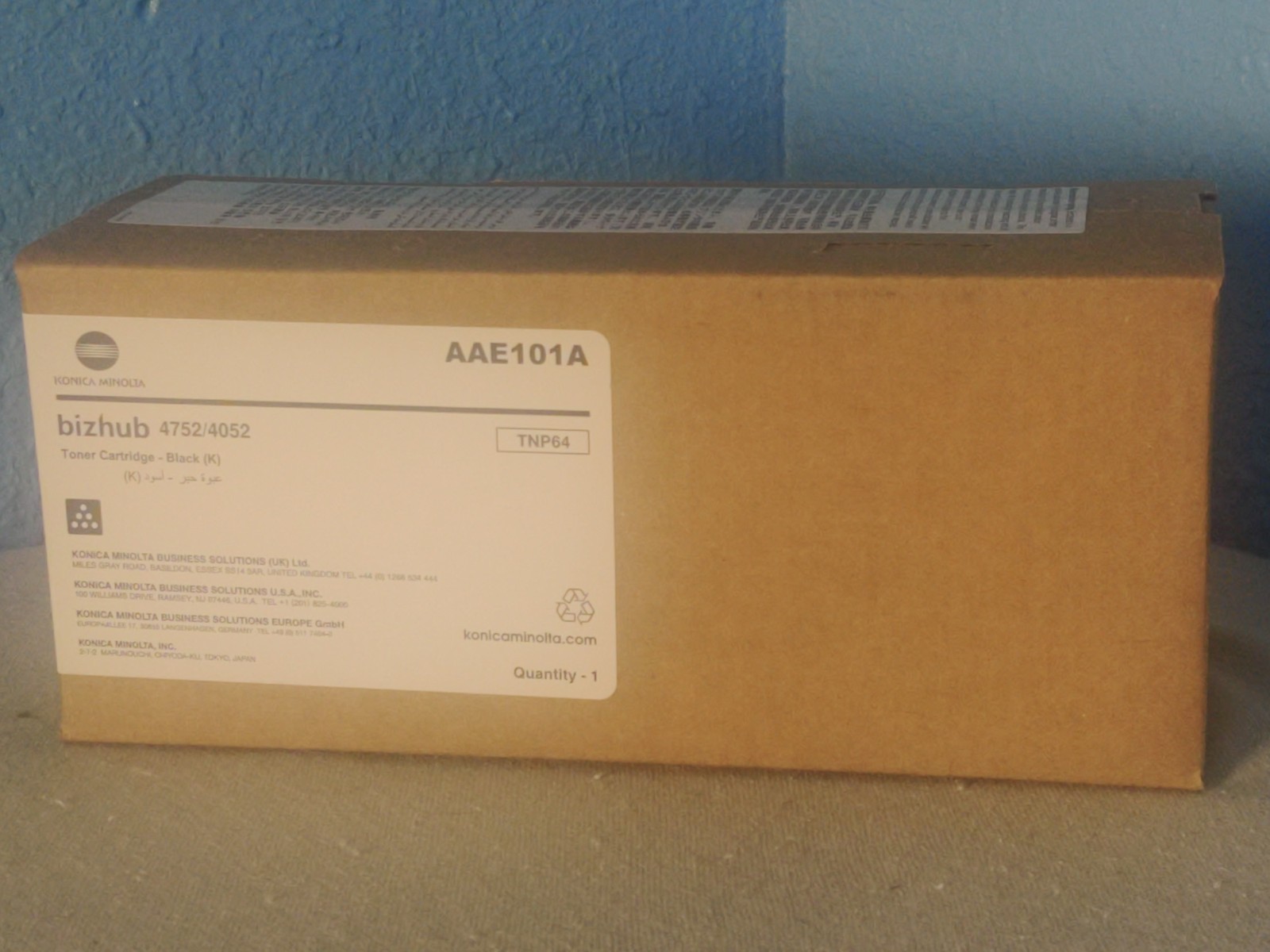 Genuine Konica Minolta TNP63/TNP64 Black AAE103A/AAE1011 Toner 25k pg 4052/4752