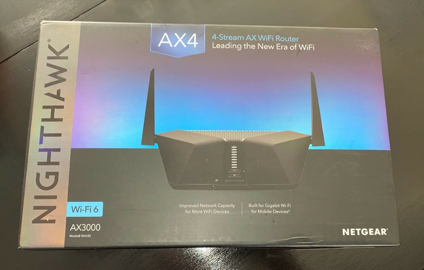  NETGEAR Nighthawk RAX40-100NAS AX3000 AX4 4-Stream Wireless Wi-Fi 6 Router