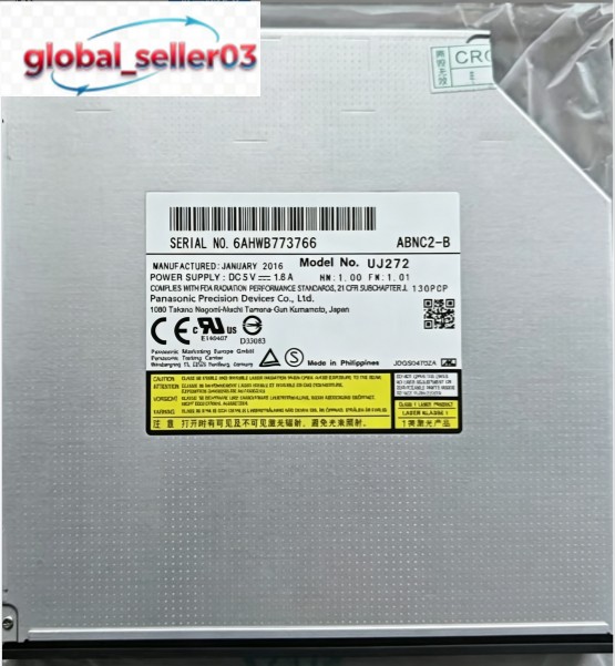 Panasonic UJ272 UJ-272 9.5mm SATA 6X 3D Blu-ray Burner BD-RE BDXL Writer Drive