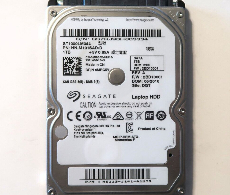 Seagate ST1000LM044 HN-M101SAD/D 2BD10001 DGT (S37RJ) 1TB 2.5" Sata 06/2016