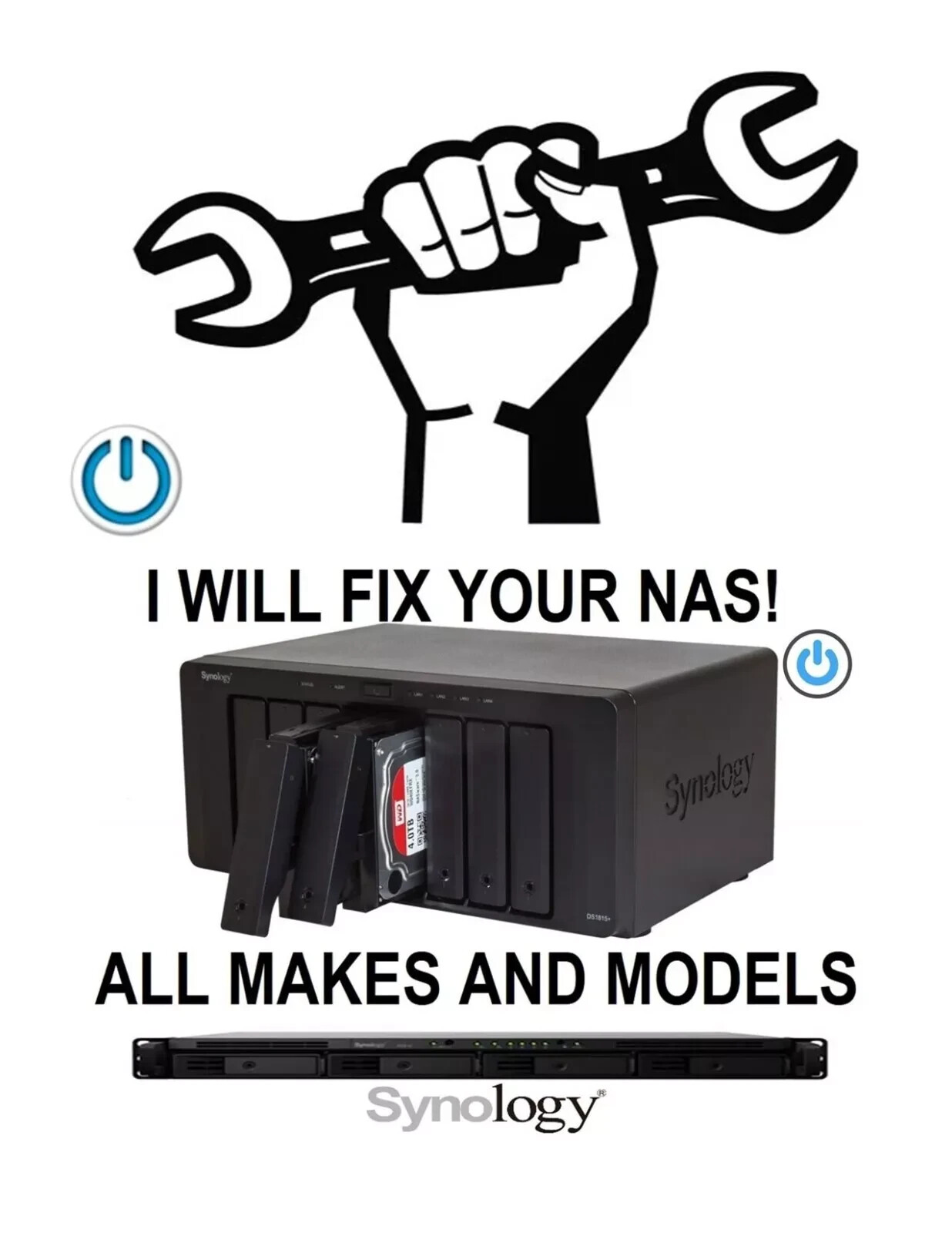 SYNOLOGY DS1621+ NAS REPAIR, $275 OR $225(MB ONLY), LIFETIME WARRANTY* READ ON