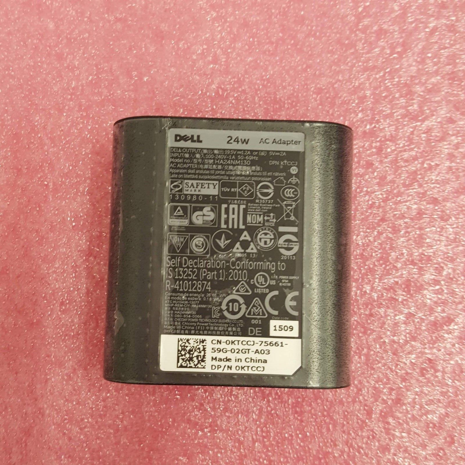 Genuine OEM 24W DA24NM130 77GR6 KTCCJ USB Charger for DELL Venue 11 8 7 Pro